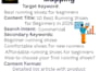create an SEO content strategy and a 30 day content calendar